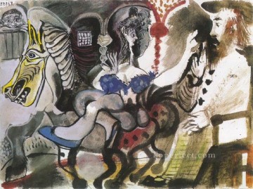 Cubism Painting - Cavaliers du cirque 1967 Cubism